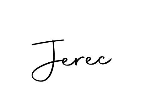 Design your own signature with our free online signature maker. With this signature software, you can create a handwritten (Autography-DOLnW) signature for name Jerec. Jerec signature style 10 images and pictures png