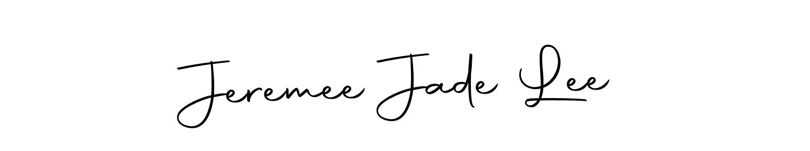 Design your own signature with our free online signature maker. With this signature software, you can create a handwritten (Autography-DOLnW) signature for name Jeremee Jade Lee. Jeremee Jade Lee signature style 10 images and pictures png