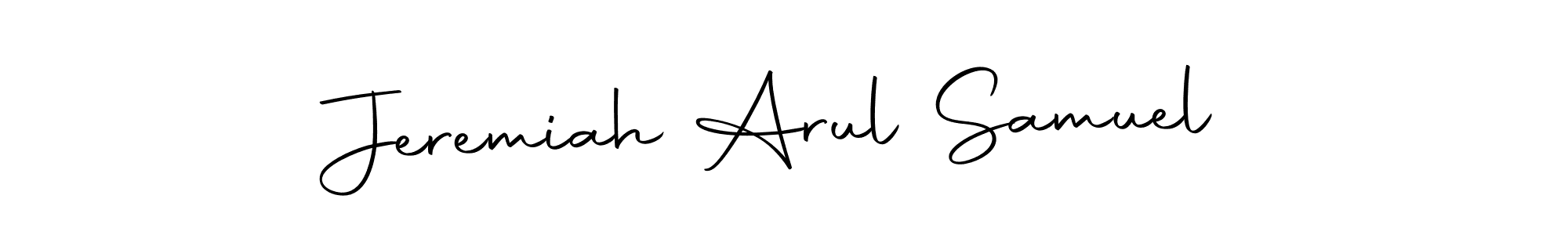 You should practise on your own different ways (Autography-DOLnW) to write your name (Jeremiah Arul Samuel) in signature. don't let someone else do it for you. Jeremiah Arul Samuel signature style 10 images and pictures png