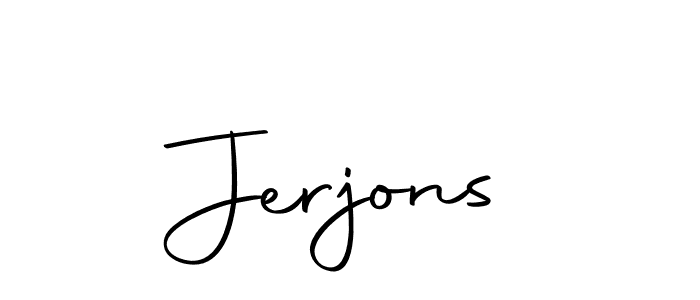 Design your own signature with our free online signature maker. With this signature software, you can create a handwritten (Autography-DOLnW) signature for name Jerjons. Jerjons signature style 10 images and pictures png