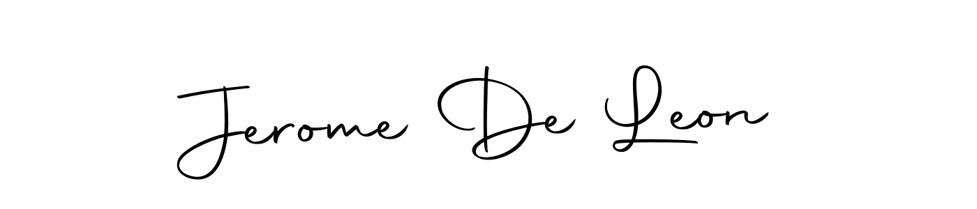 Create a beautiful signature design for name Jerome De Leon. With this signature (Autography-DOLnW) fonts, you can make a handwritten signature for free. Jerome De Leon signature style 10 images and pictures png