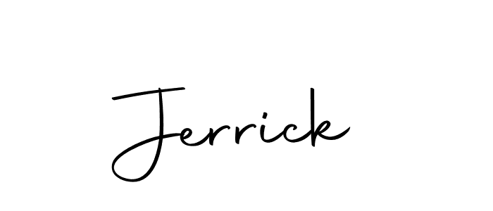 Create a beautiful signature design for name Jerrick. With this signature (Autography-DOLnW) fonts, you can make a handwritten signature for free. Jerrick signature style 10 images and pictures png