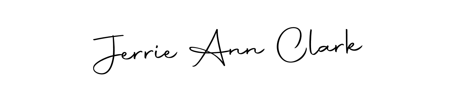 Make a beautiful signature design for name Jerrie Ann Clark. With this signature (Autography-DOLnW) style, you can create a handwritten signature for free. Jerrie Ann Clark signature style 10 images and pictures png