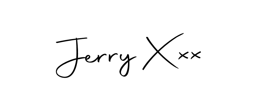 How to make Jerry Xxx name signature. Use Autography-DOLnW style for creating short signs online. This is the latest handwritten sign. Jerry Xxx signature style 10 images and pictures png