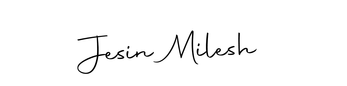 Jesin Milesh stylish signature style. Best Handwritten Sign (Autography-DOLnW) for my name. Handwritten Signature Collection Ideas for my name Jesin Milesh. Jesin Milesh signature style 10 images and pictures png