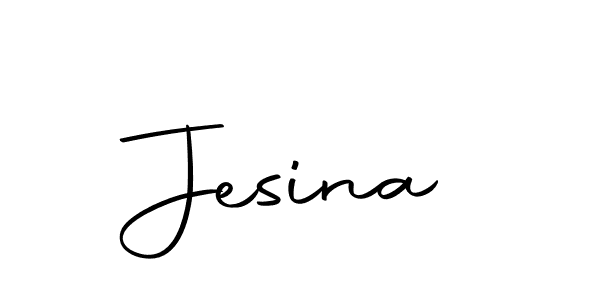 Use a signature maker to create a handwritten signature online. With this signature software, you can design (Autography-DOLnW) your own signature for name Jesina. Jesina signature style 10 images and pictures png