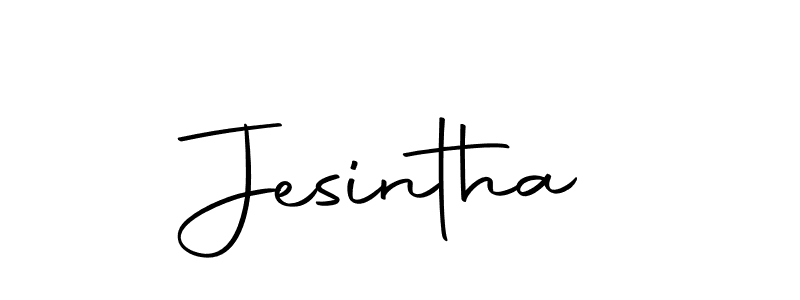 Use a signature maker to create a handwritten signature online. With this signature software, you can design (Autography-DOLnW) your own signature for name Jesintha. Jesintha signature style 10 images and pictures png