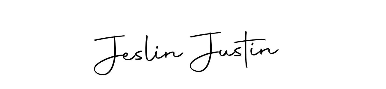 Make a short Jeslin Justin signature style. Manage your documents anywhere anytime using Autography-DOLnW. Create and add eSignatures, submit forms, share and send files easily. Jeslin Justin signature style 10 images and pictures png