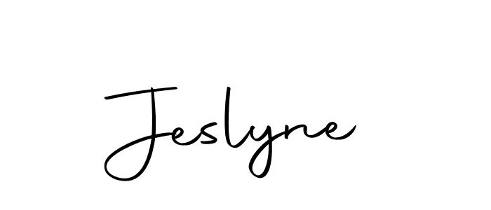 Create a beautiful signature design for name Jeslyne. With this signature (Autography-DOLnW) fonts, you can make a handwritten signature for free. Jeslyne signature style 10 images and pictures png