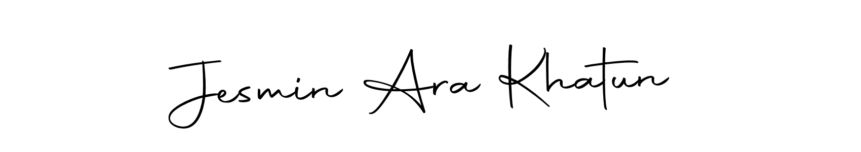 Use a signature maker to create a handwritten signature online. With this signature software, you can design (Autography-DOLnW) your own signature for name Jesmin Ara Khatun. Jesmin Ara Khatun signature style 10 images and pictures png