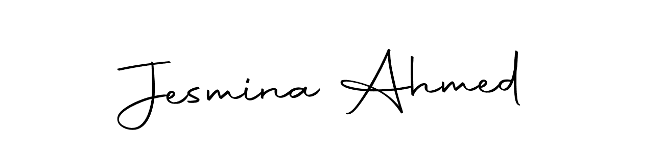 if you are searching for the best signature style for your name Jesmina Ahmed. so please give up your signature search. here we have designed multiple signature styles  using Autography-DOLnW. Jesmina Ahmed signature style 10 images and pictures png