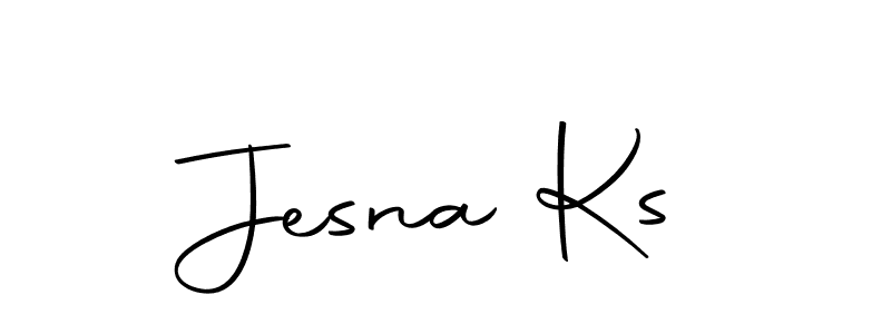You should practise on your own different ways (Autography-DOLnW) to write your name (Jesna Ks) in signature. don't let someone else do it for you. Jesna Ks signature style 10 images and pictures png