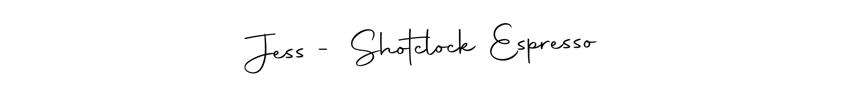 Design your own signature with our free online signature maker. With this signature software, you can create a handwritten (Autography-DOLnW) signature for name Jess - Shotclock Espresso ❤. Jess - Shotclock Espresso ❤ signature style 10 images and pictures png