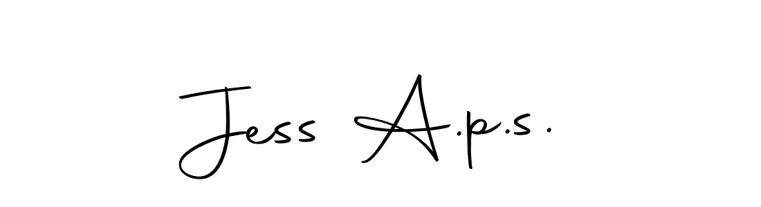 Jess A.p.s. stylish signature style. Best Handwritten Sign (Autography-DOLnW) for my name. Handwritten Signature Collection Ideas for my name Jess A.p.s.. Jess A.p.s. signature style 10 images and pictures png
