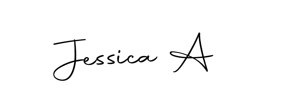 Create a beautiful signature design for name Jessica A. With this signature (Autography-DOLnW) fonts, you can make a handwritten signature for free. Jessica A signature style 10 images and pictures png