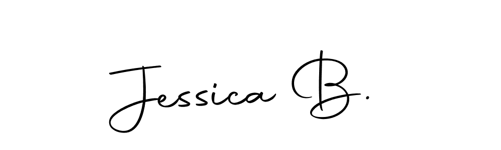 The best way (Autography-DOLnW) to make a short signature is to pick only two or three words in your name. The name Jessica B. include a total of six letters. For converting this name. Jessica B. signature style 10 images and pictures png