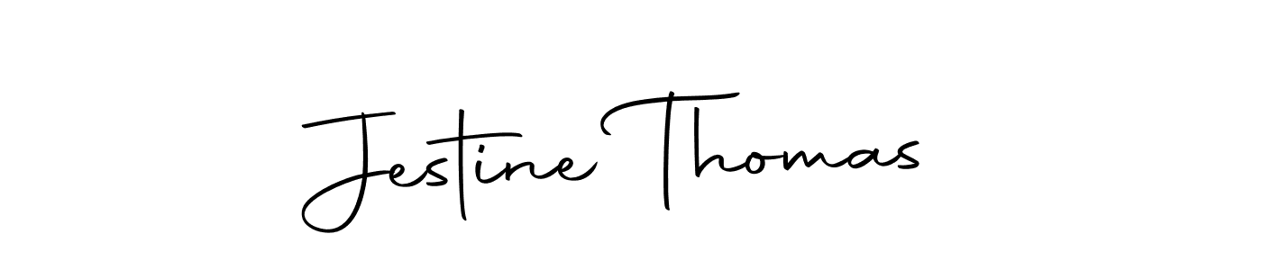 Make a beautiful signature design for name Jestine Thomas. With this signature (Autography-DOLnW) style, you can create a handwritten signature for free. Jestine Thomas signature style 10 images and pictures png