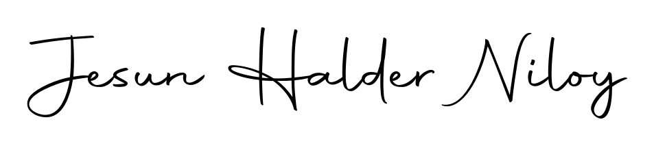 Transform the name Jesun Halder Niloy into a signature masterpiece using Autography-DOLnW font. Ideal for photographers, artists, and creators looking for watermarks. Jesun Halder Niloy signature style 10 images and pictures png