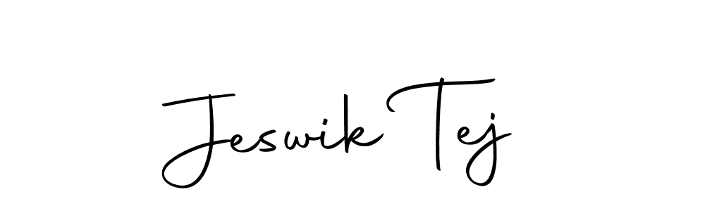 You should practise on your own different ways (Autography-DOLnW) to write your name (Jeswik Tej) in signature. don't let someone else do it for you. Jeswik Tej signature style 10 images and pictures png