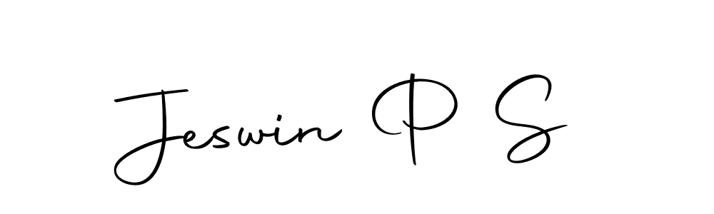 This is the best signature style for the Jeswin P S name. Also you like these signature font (Autography-DOLnW). Mix name signature. Jeswin P S signature style 10 images and pictures png