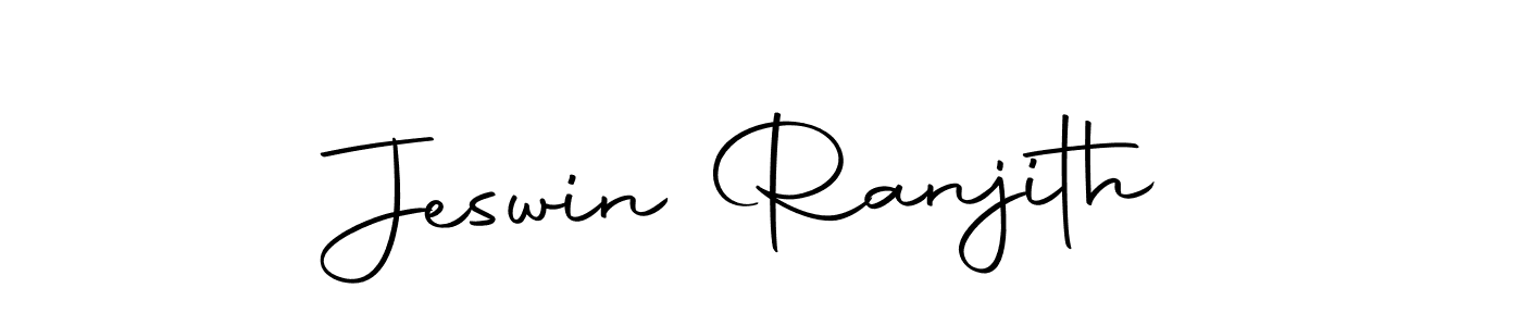 Create a beautiful signature design for name Jeswin Ranjith. With this signature (Autography-DOLnW) fonts, you can make a handwritten signature for free. Jeswin Ranjith signature style 10 images and pictures png