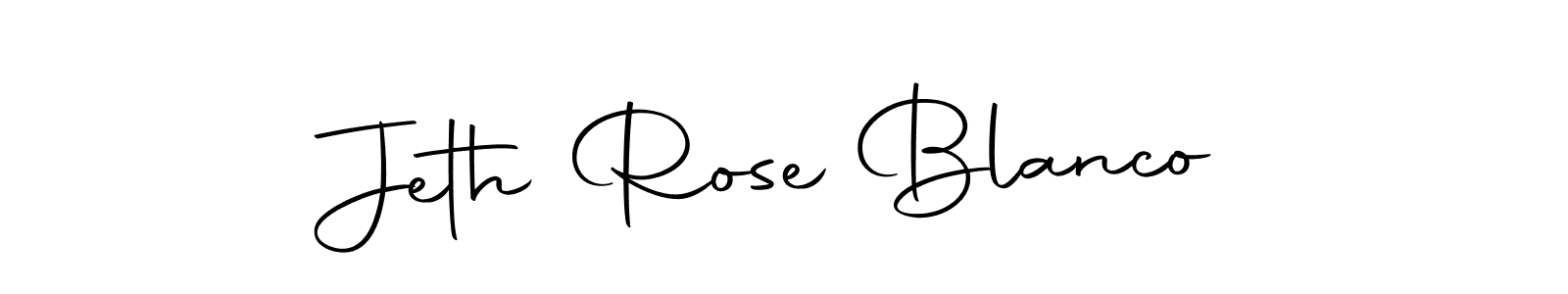 How to make Jeth Rose Blanco name signature. Use Autography-DOLnW style for creating short signs online. This is the latest handwritten sign. Jeth Rose Blanco signature style 10 images and pictures png