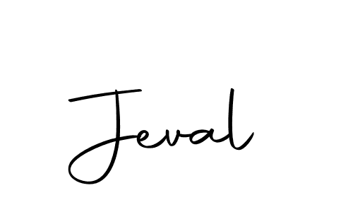 Design your own signature with our free online signature maker. With this signature software, you can create a handwritten (Autography-DOLnW) signature for name Jeval. Jeval signature style 10 images and pictures png