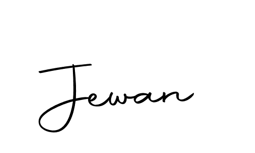 Design your own signature with our free online signature maker. With this signature software, you can create a handwritten (Autography-DOLnW) signature for name Jewan. Jewan signature style 10 images and pictures png