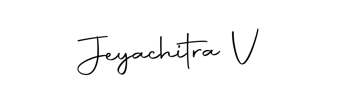 Create a beautiful signature design for name Jeyachitra V. With this signature (Autography-DOLnW) fonts, you can make a handwritten signature for free. Jeyachitra V signature style 10 images and pictures png