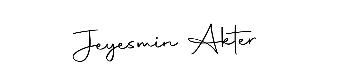 How to make Jeyesmin Akter name signature. Use Autography-DOLnW style for creating short signs online. This is the latest handwritten sign. Jeyesmin Akter signature style 10 images and pictures png