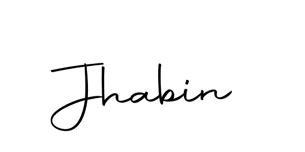 Jhabin stylish signature style. Best Handwritten Sign (Autography-DOLnW) for my name. Handwritten Signature Collection Ideas for my name Jhabin. Jhabin signature style 10 images and pictures png
