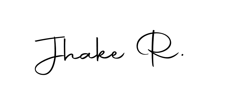 if you are searching for the best signature style for your name Jhake R.. so please give up your signature search. here we have designed multiple signature styles  using Autography-DOLnW. Jhake R. signature style 10 images and pictures png