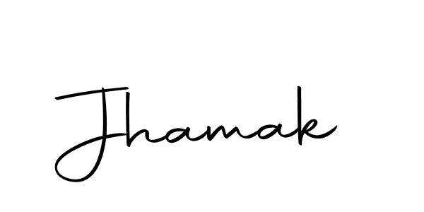 Use a signature maker to create a handwritten signature online. With this signature software, you can design (Autography-DOLnW) your own signature for name Jhamak. Jhamak signature style 10 images and pictures png