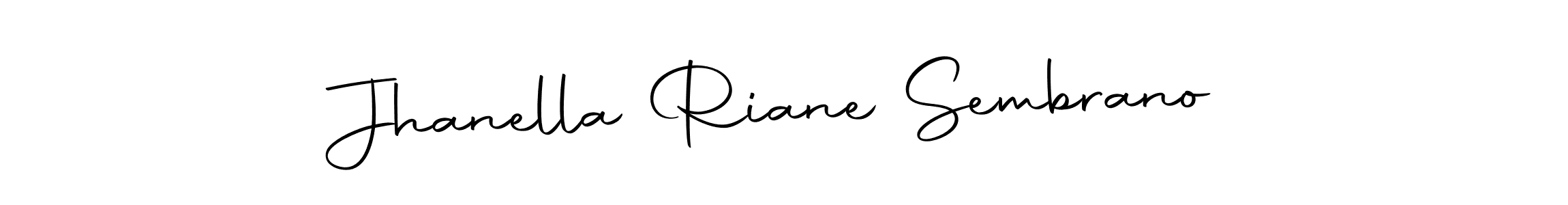 How to make Jhanella Riane Sembrano name signature. Use Autography-DOLnW style for creating short signs online. This is the latest handwritten sign. Jhanella Riane Sembrano signature style 10 images and pictures png