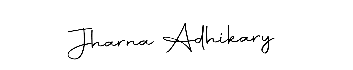 The best way (Autography-DOLnW) to make a short signature is to pick only two or three words in your name. The name Jharna Adhikary include a total of six letters. For converting this name. Jharna Adhikary signature style 10 images and pictures png