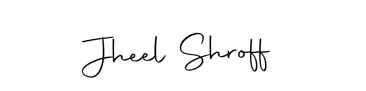 Create a beautiful signature design for name Jheel Shroff. With this signature (Autography-DOLnW) fonts, you can make a handwritten signature for free. Jheel Shroff signature style 10 images and pictures png