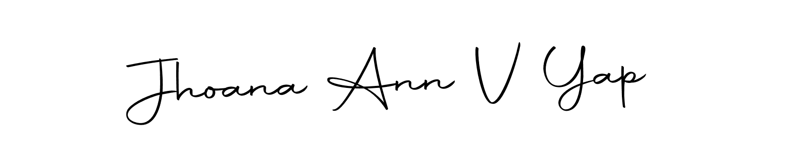 Design your own signature with our free online signature maker. With this signature software, you can create a handwritten (Autography-DOLnW) signature for name Jhoana Ann V Yap. Jhoana Ann V Yap signature style 10 images and pictures png