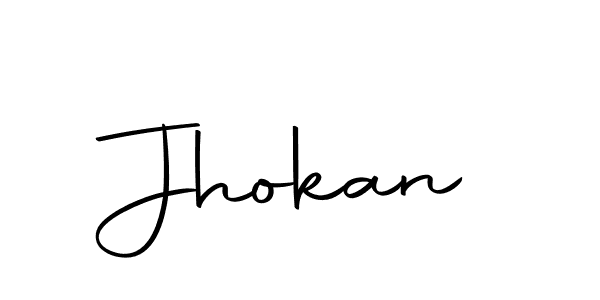 Design your own signature with our free online signature maker. With this signature software, you can create a handwritten (Autography-DOLnW) signature for name Jhokan. Jhokan signature style 10 images and pictures png