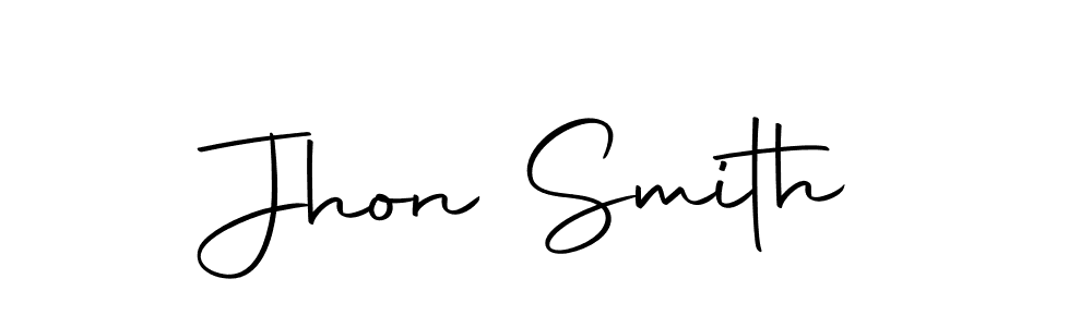 How to make Jhon Smith name signature. Use Autography-DOLnW style for creating short signs online. This is the latest handwritten sign. Jhon Smith signature style 10 images and pictures png