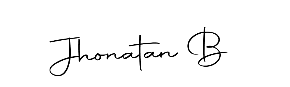 How to make Jhonatan B name signature. Use Autography-DOLnW style for creating short signs online. This is the latest handwritten sign. Jhonatan B signature style 10 images and pictures png