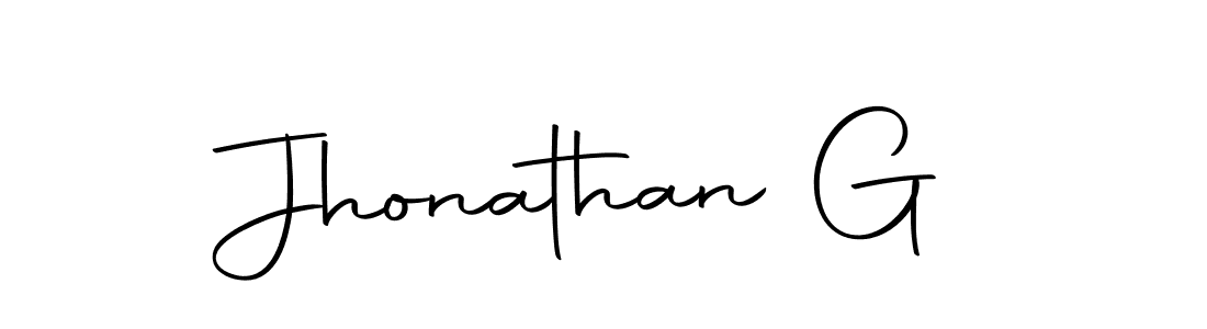 It looks lik you need a new signature style for name Jhonathan G. Design unique handwritten (Autography-DOLnW) signature with our free signature maker in just a few clicks. Jhonathan G signature style 10 images and pictures png
