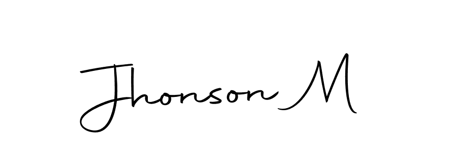 Use a signature maker to create a handwritten signature online. With this signature software, you can design (Autography-DOLnW) your own signature for name Jhonson M. Jhonson M signature style 10 images and pictures png