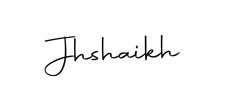 You should practise on your own different ways (Autography-DOLnW) to write your name (Jhshaikh) in signature. don't let someone else do it for you. Jhshaikh signature style 10 images and pictures png
