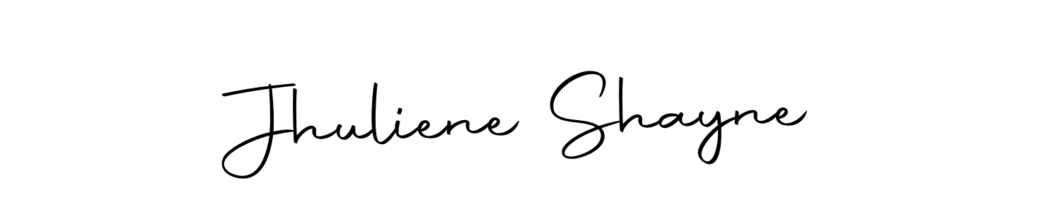 How to make Jhuliene Shayne name signature. Use Autography-DOLnW style for creating short signs online. This is the latest handwritten sign. Jhuliene Shayne signature style 10 images and pictures png