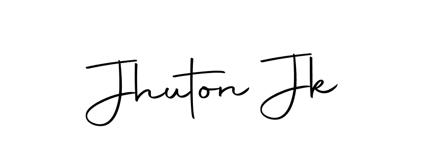 The best way (Autography-DOLnW) to make a short signature is to pick only two or three words in your name. The name Jhuton Jk include a total of six letters. For converting this name. Jhuton Jk signature style 10 images and pictures png