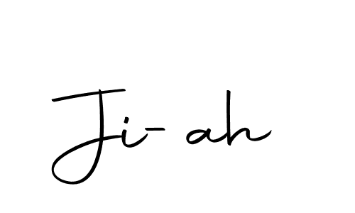 The best way (Autography-DOLnW) to make a short signature is to pick only two or three words in your name. The name Ji-ah include a total of six letters. For converting this name. Ji-ah signature style 10 images and pictures png