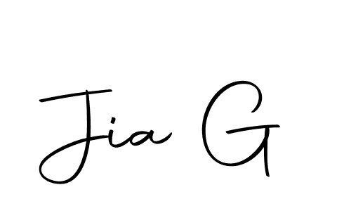 Use a signature maker to create a handwritten signature online. With this signature software, you can design (Autography-DOLnW) your own signature for name Jia G. Jia G signature style 10 images and pictures png