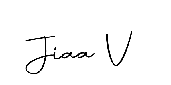 Use a signature maker to create a handwritten signature online. With this signature software, you can design (Autography-DOLnW) your own signature for name Jiaa V. Jiaa V signature style 10 images and pictures png