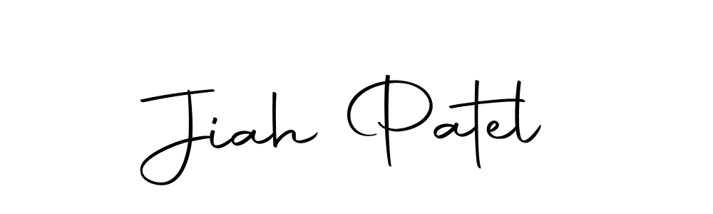Create a beautiful signature design for name Jiah Patel. With this signature (Autography-DOLnW) fonts, you can make a handwritten signature for free. Jiah Patel signature style 10 images and pictures png