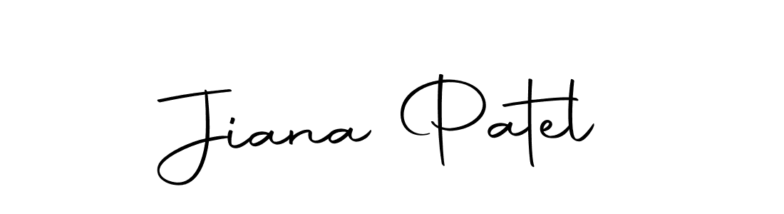 Create a beautiful signature design for name Jiana Patel. With this signature (Autography-DOLnW) fonts, you can make a handwritten signature for free. Jiana Patel signature style 10 images and pictures png